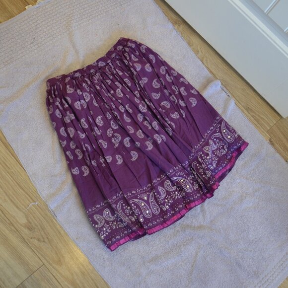 Purple Paisley Cherokee Skirt - Picture 2 of 3